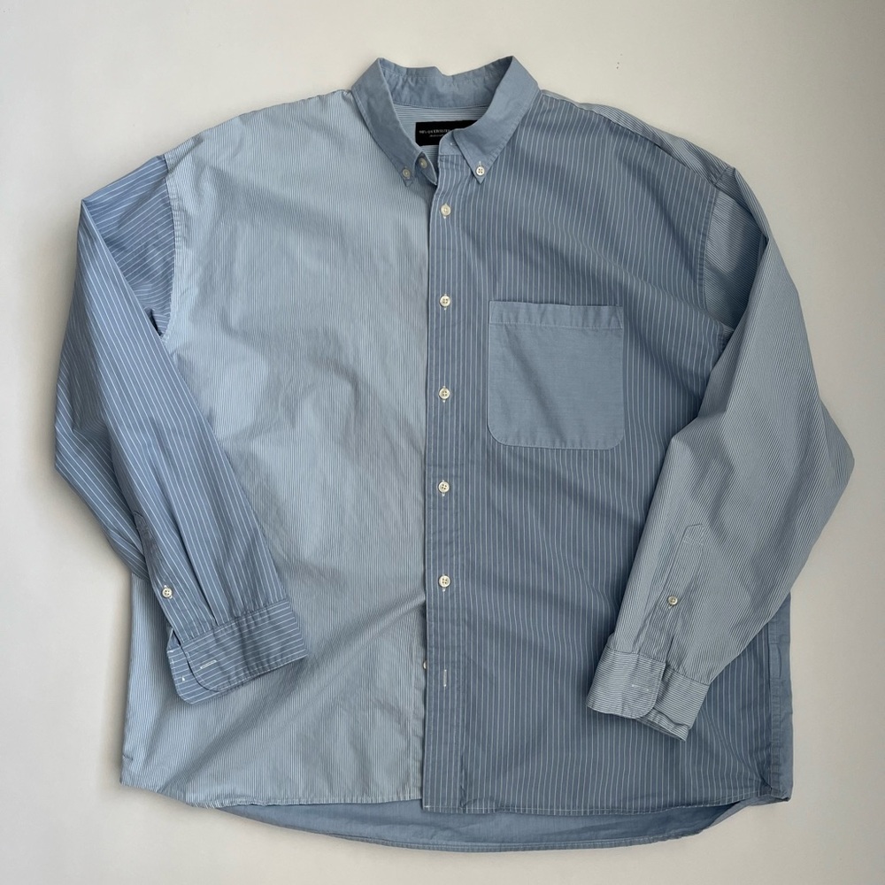 Abercrombie & Fitch men’s 90’s oversized multi stripe button down shirt